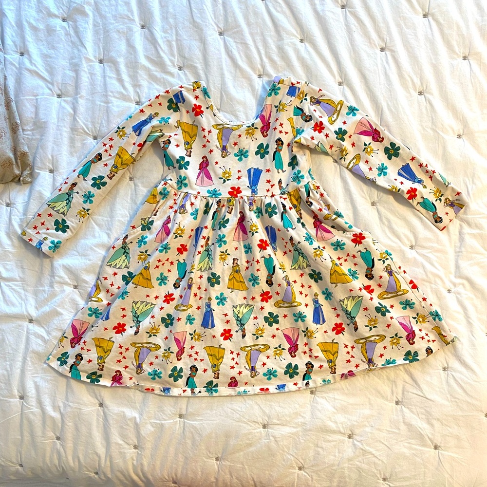 Disney Multicolor Princess Pattern Kids Dress